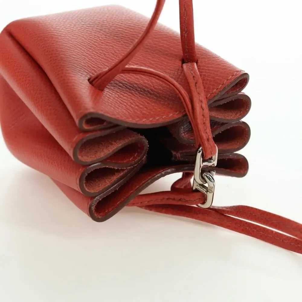 Hermes Leather Vespa Pouch Red